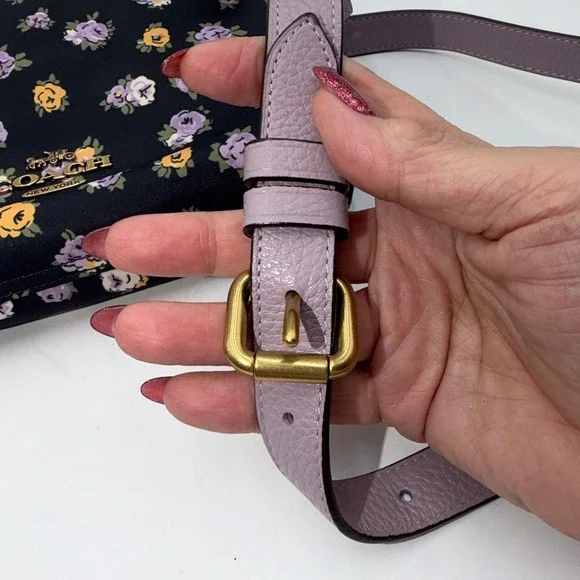 Coach Cargo Crossbody with vintage rosebud print with leather - Picture 12 of 12